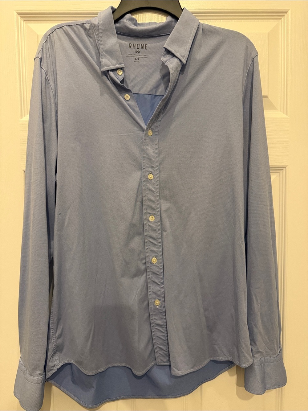 RHONE Light Blue Long-Sleeve Casual Button-Down Shirt